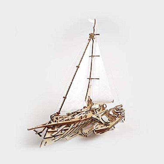 Trimaran Merihobus 3D Model lodi Model staré lodi 3D Dřevěné puzzle pro dospělé Věda o lodích STEM Učení STEM Projekty pro děti