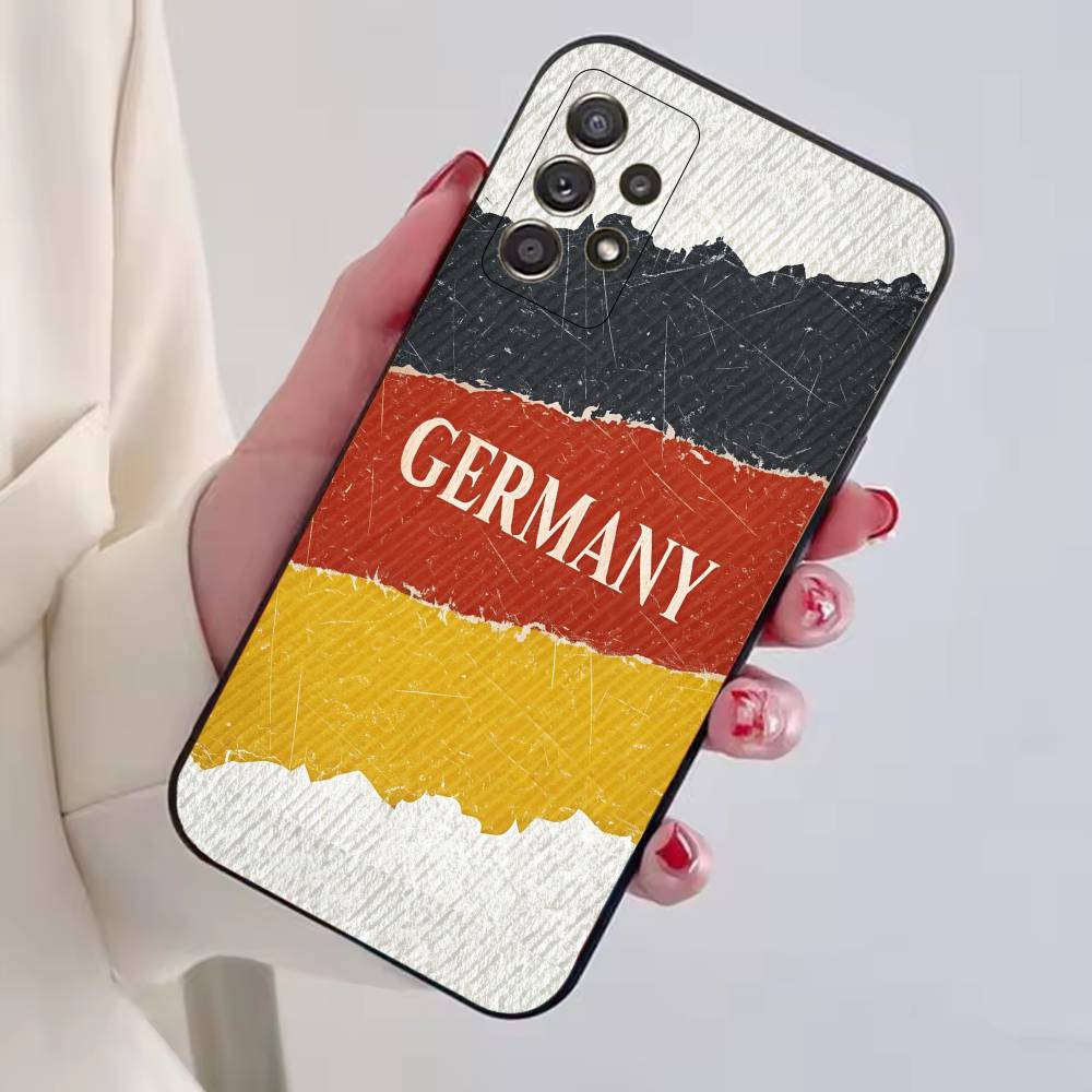 Soccer Support G-Germany Phone Case For Samsung S25,S24,S21,S22,S23,S30,Ultra,S20,Plus,Fe,Lite,Note,10,Black Cover
