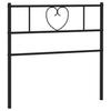 Replacement Headboard Metal Black 75 cm