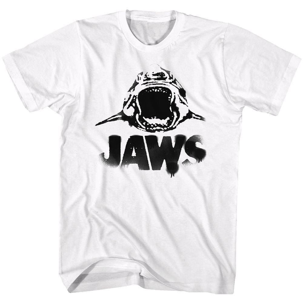 Jaws Black Logo Movie Shirt S