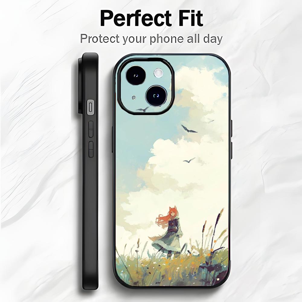 Warm Fantasy Anime S-Spice and Wolf Phone Case Phone Case Soft Packaging Lightweight For iPhone17 16 15 14 13ProMax