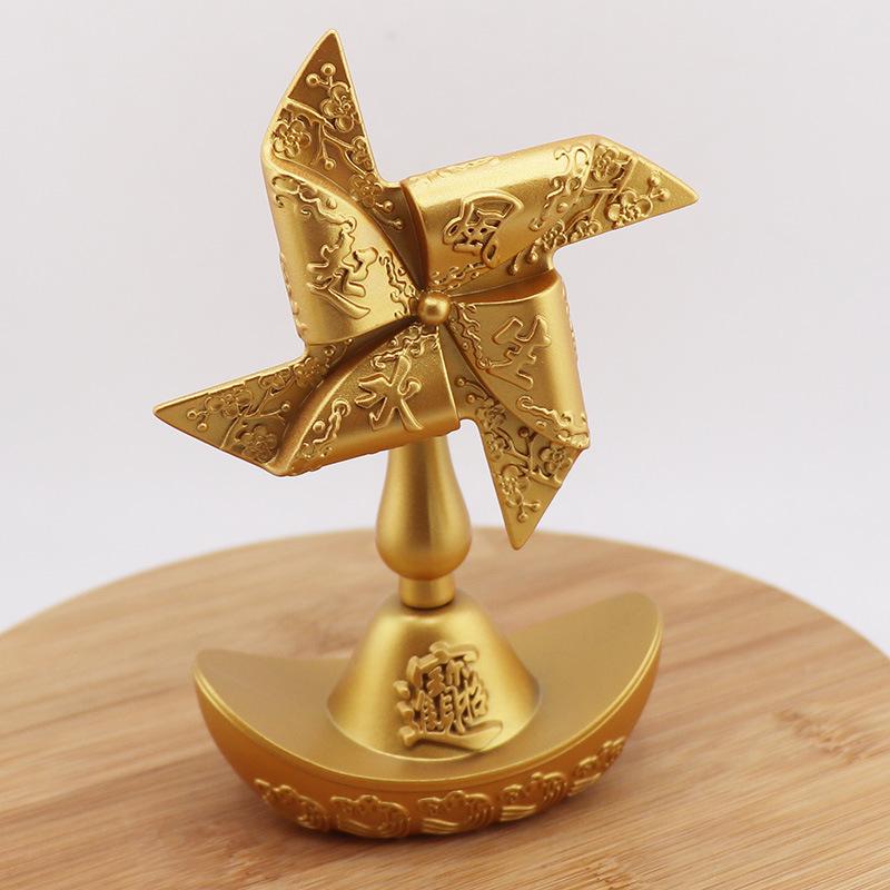 Wind and Water Lift Windmill Ornament Yuanbao Design золотой