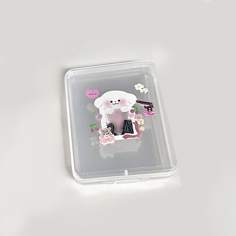 Transparent Card Storage Case Dustproof Flip Storage Box Simple Photocard Storage Box Desktop