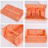 5 Color Organizing Storage Baskets Case Folding Student Desktop Basket Tape Stationery Plastic Foldable Container Storage Box