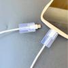 5pcs Soft Silicone Charger Cable Winder Fast Charging Cable Protector Sleeve for Apple IPhone Data Cord Clear Case Clip