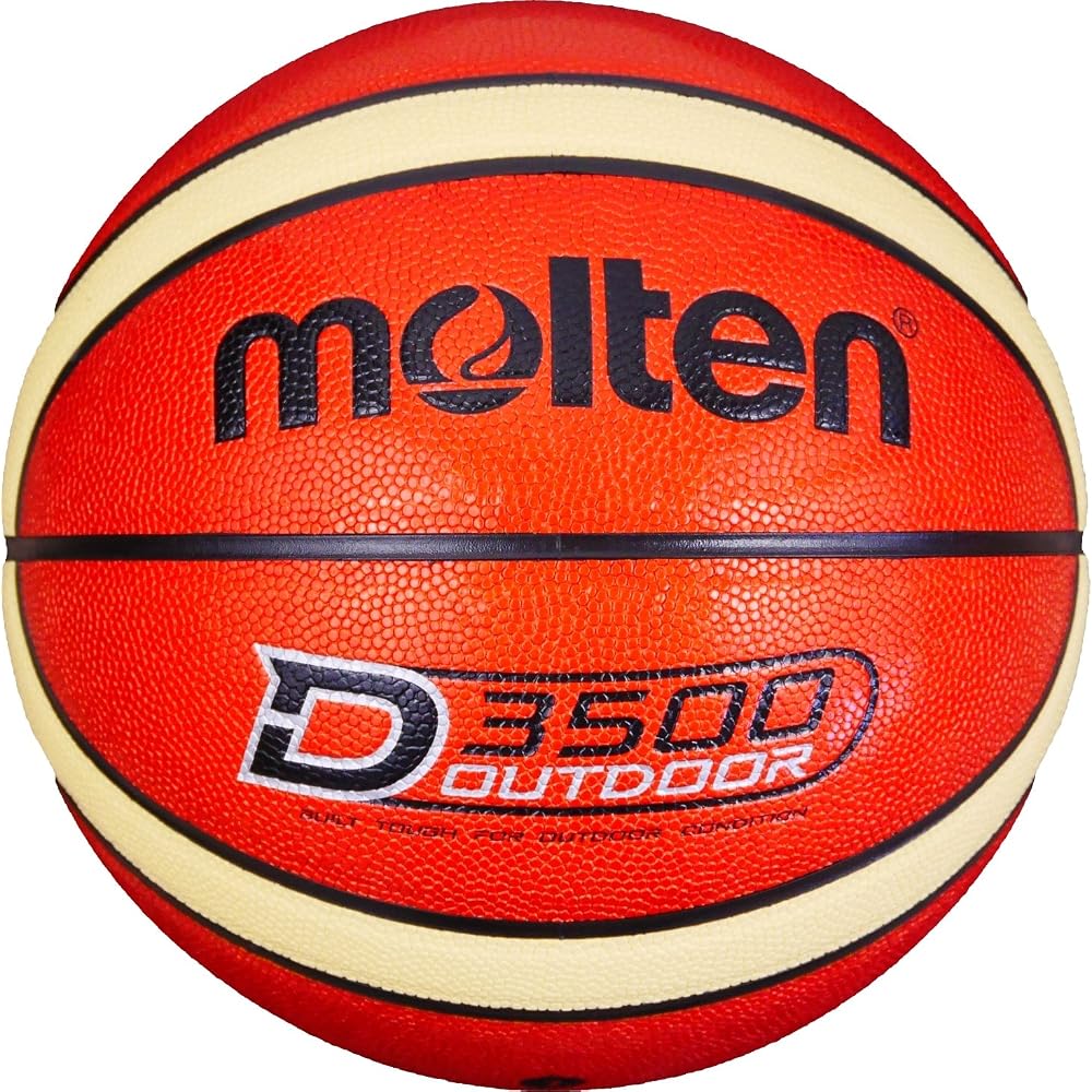 Molten Outdoor Basketball B7D3500 Size 7 Durable Rubber Construction 29.5 Inch