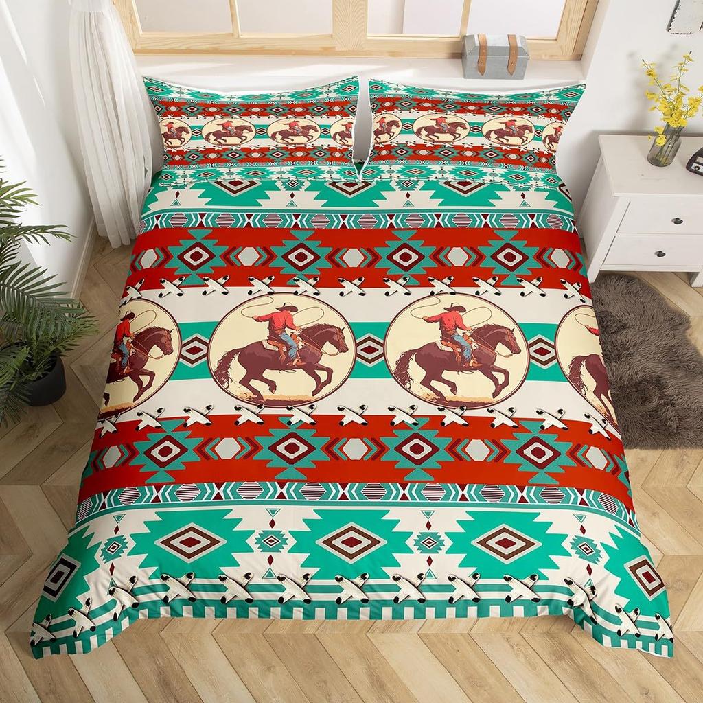 Animal Theme Fox Three-Piece Quilt Cover Digital Printing Bedding Set Bed Cover