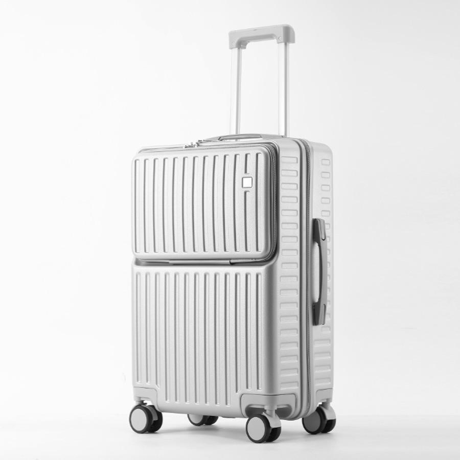 20-Inch Carry-On Luggage: Large Capacity Travel Suitcase for Students, 24-Inch Leather Trolley Available