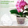 5PCS Plastic Orchid Pots 4/5/6 Inch Nursery Planters with Drainage Holes Air Vents Flower Pots for Phalaenopsis Indoor Plant