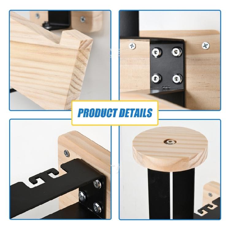 Wall-mounted Wooden Hat Rack On The Wall Motorcycle Helmets Display Rack Stand Wooden Helmet Holder