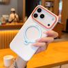 For Apple iPhone 17 17 Pro 17 Pro Max 17 Air  Solid Color Rotating Magnetic Stand Anti-drop and Anti-fingerprint Phone Case