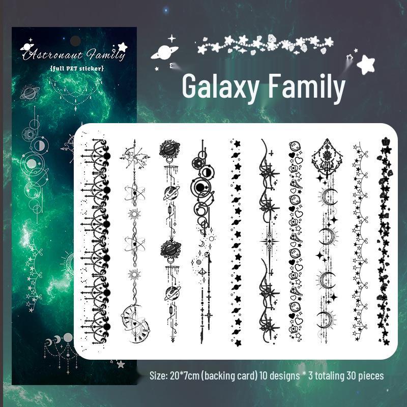 Firefly PET Journal Laser Stickers - Salt Style Guka Border & Collage Decoration