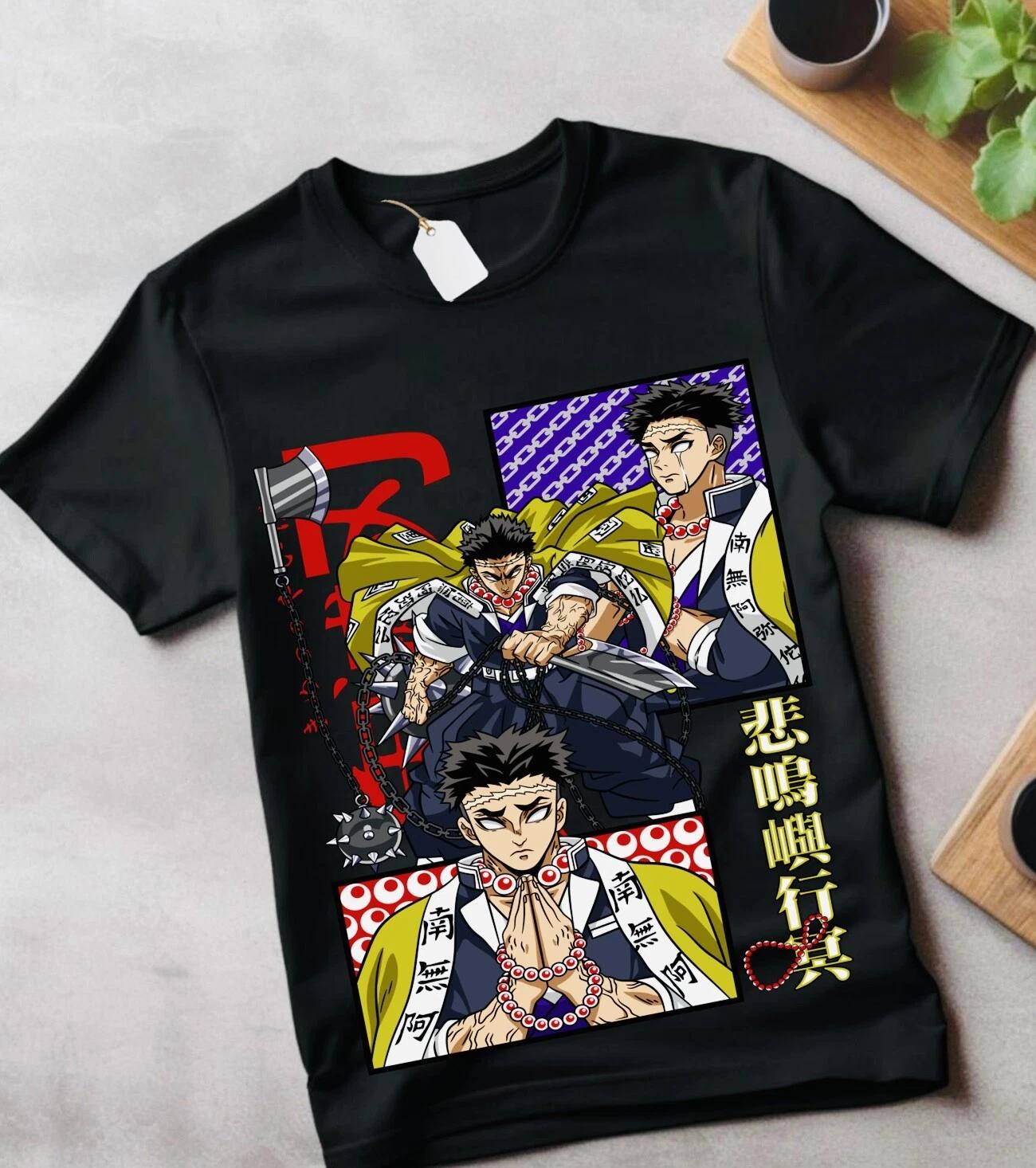 Футболка Столп Истребителя Демонов Kimetsu No Yaiba Тенген Ужасы Аниме Подарочная Футболка 3XL