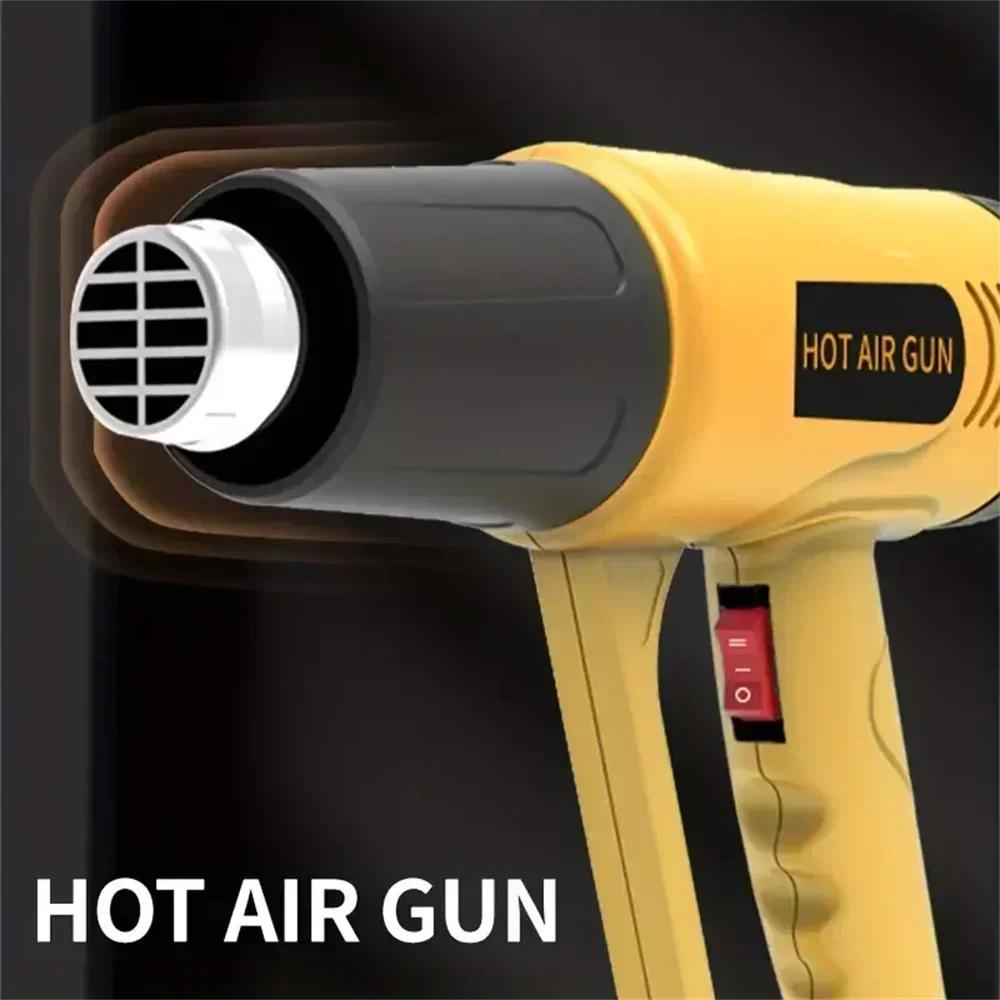 2000W Handheld Hot Air Gun Constant Temperature Automotive Film Heat Shrink Film Handmade Industrial Grade Hot Air Fan