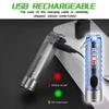 Mini Keychain Flashlight Type-C Fast Charging IP65 Waterproof Torch Lamp With Magnet Multifunction Warning Camping Flashlight