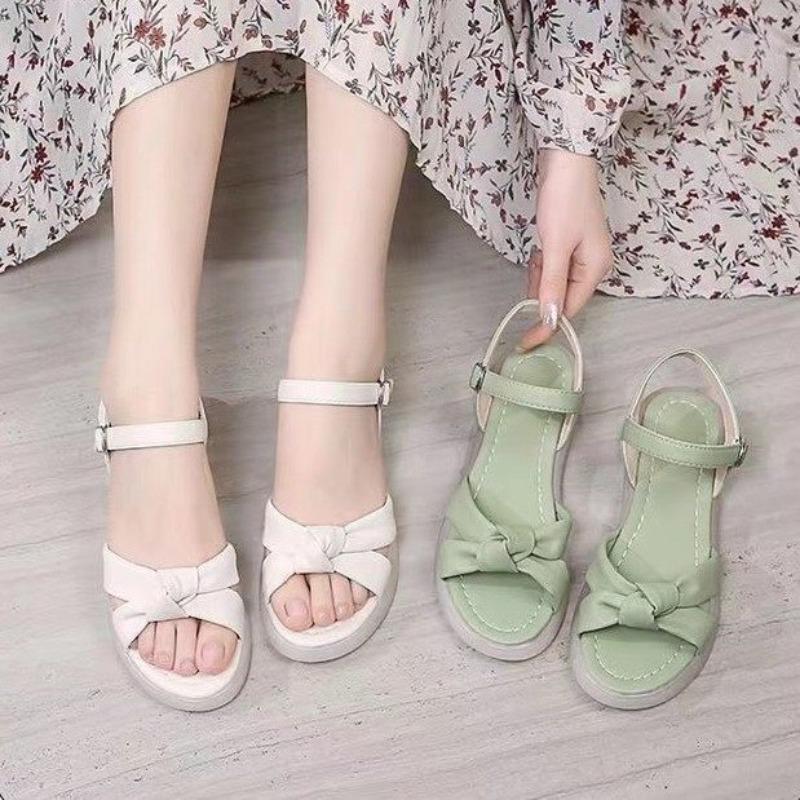 Mote Premium Damesandaler 2025 Sommer Nye Allsidige Sexy Mykt Skinn Lettvekt Fritidssko Eventyrvind Myk Såle Strandsandaler