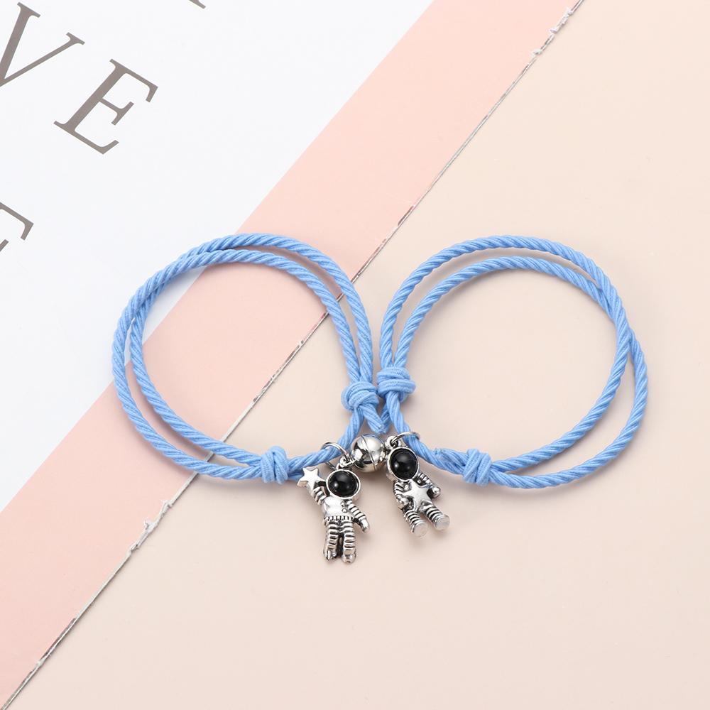 Jewelry Gifts for Women Men Rope Bracelet Star Astronaut Bracelet Magnet Bracelet Gift For Couple