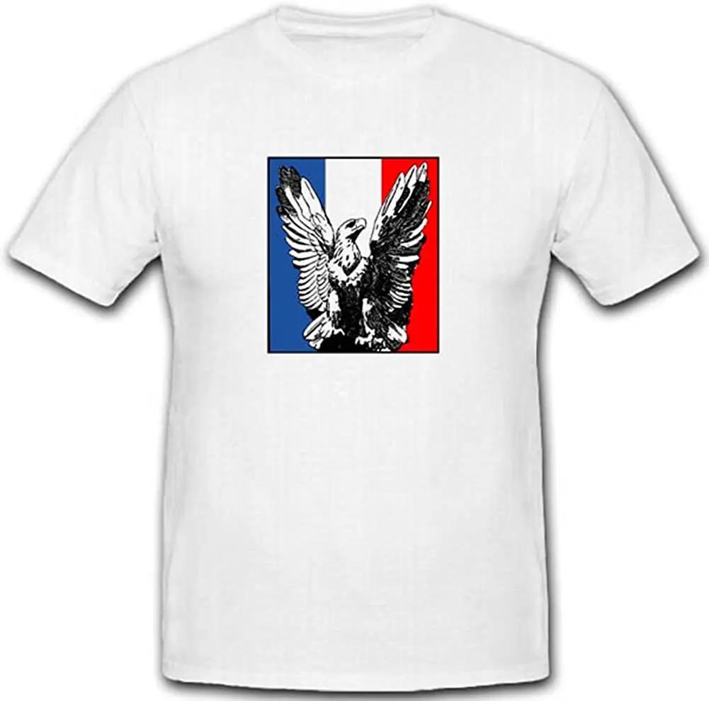 Eagle France Flag Insignia Emblem Mens TShirt Short Sleeve Casual Cotton ONeck Shirts Men Clothing