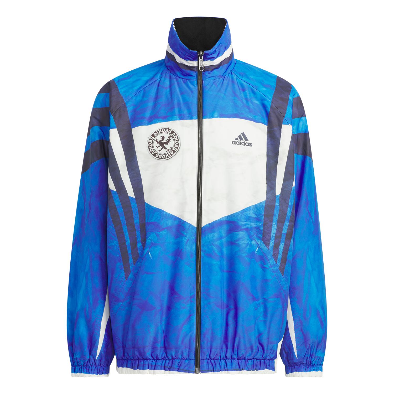 

Adidas Snbn Rev Jacket 1 Warm Reversible Striped Letter Stand Collar Zipper Long Sleeve Cotton Coat Men jackets IA4396 L