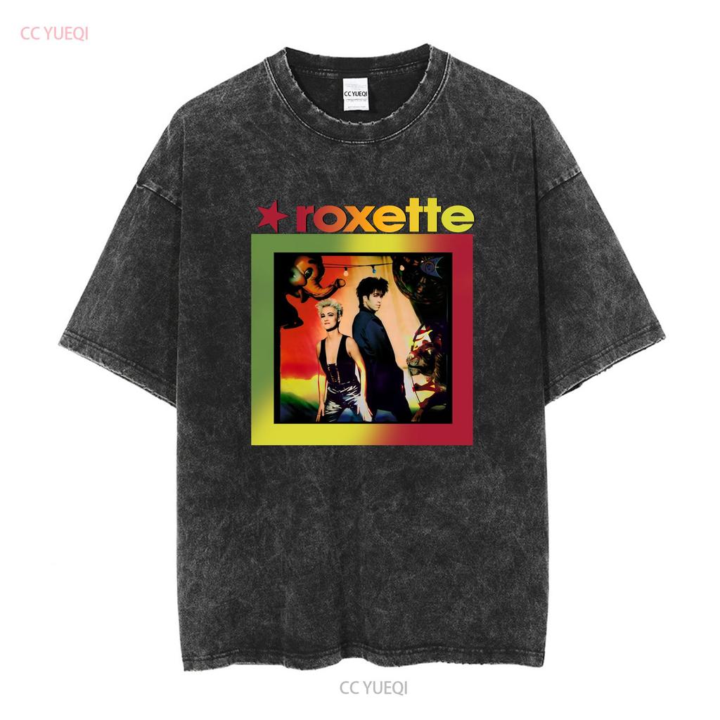 Vintage 90S Roxette World Tour1991 1992 Double Sided Print T Shirt White Size L Vintage Washed Unisex Soft Breathable