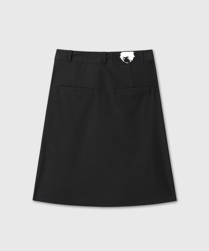 Miyuki Miuki Pleated Midi Skirt (Black)