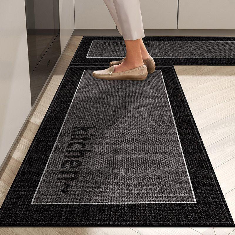 Thicken Belgian Velvet Kitchen Floor Mat Kitchen Carpet Foot Mats Long Area Rugs Carpet for Living Room Absorbent Foot Mats Bedroom Door Mat