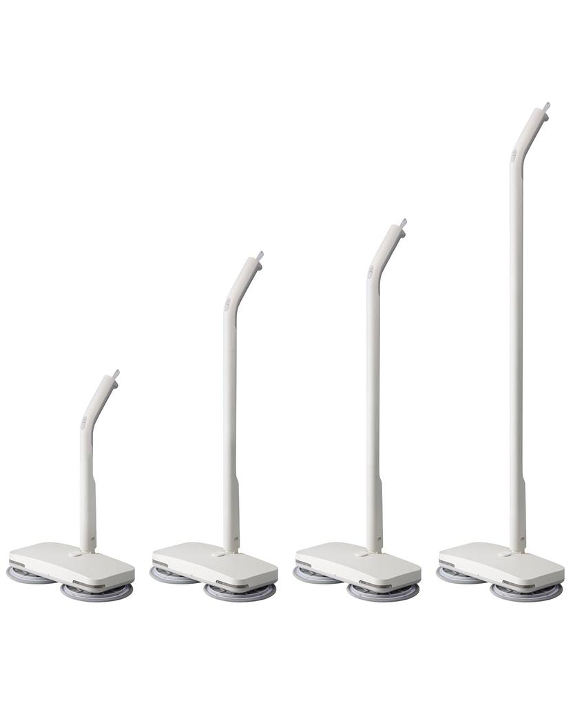 Plus Minus Zero Cordless Electric Mop H020 with Water LED Cordless Rotating Wet 4 Adjustable for Hardwood Includes 2 Mop Pads ±0 [Gekiochikun] (White)