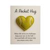 1/2/3Pcs Love Heart Tennis Pocket Hug with Positive Card Emotional Support Heart Shaped Ball Figurine Pocket Token Athletes Sports Fans Gift