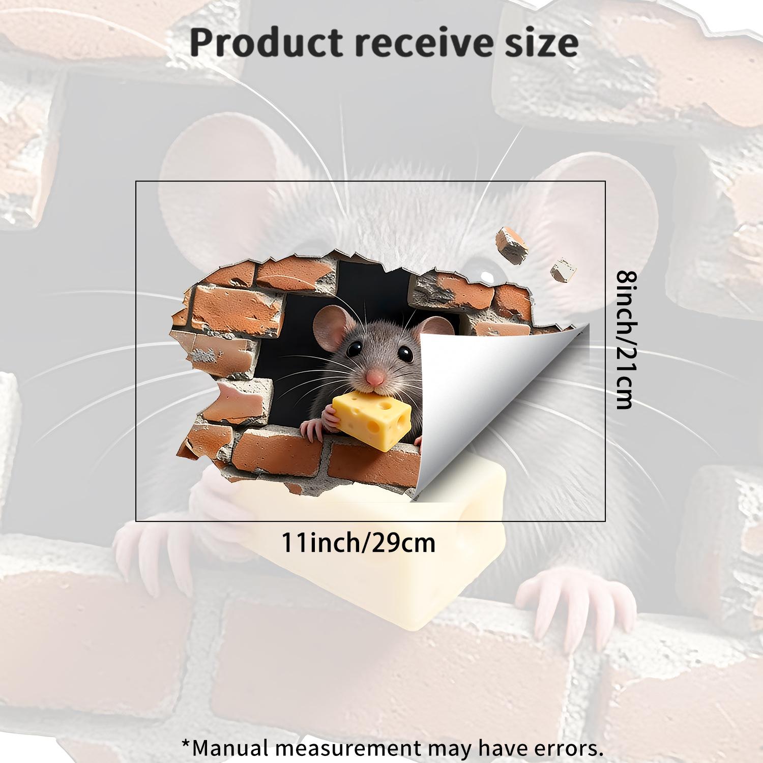 

3D Perforated Brick Wall Mouse Wall Bedroom Kitchen Bathroom Window Beautification Sticker