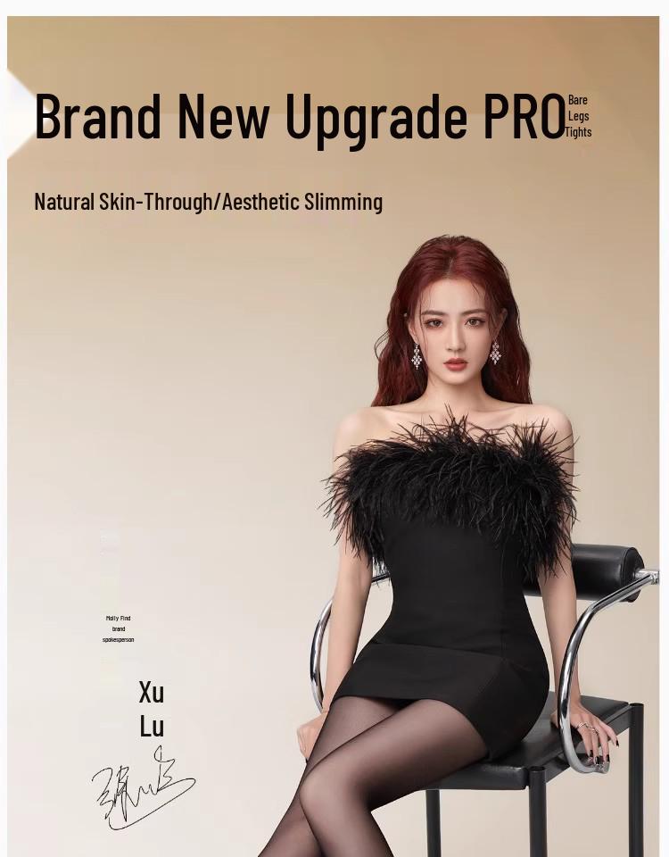 Xu Lu Inspired Women's Sheer Black Velvet Leggings for Autumn/Winter