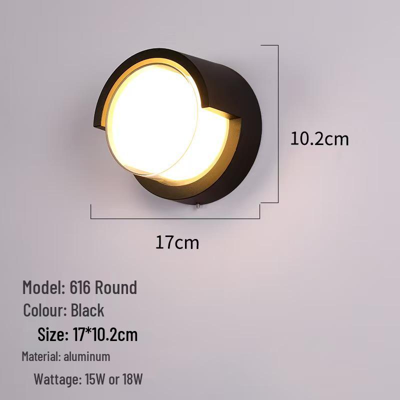 Waterproof LED Outdoor Wall Lamp for Garden, Courtyard, Villa, and Balcony