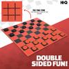 HI-Q Checkers & Tic-Tac-Toe Game for Kids: Interlocking Pieces, Foldable Board