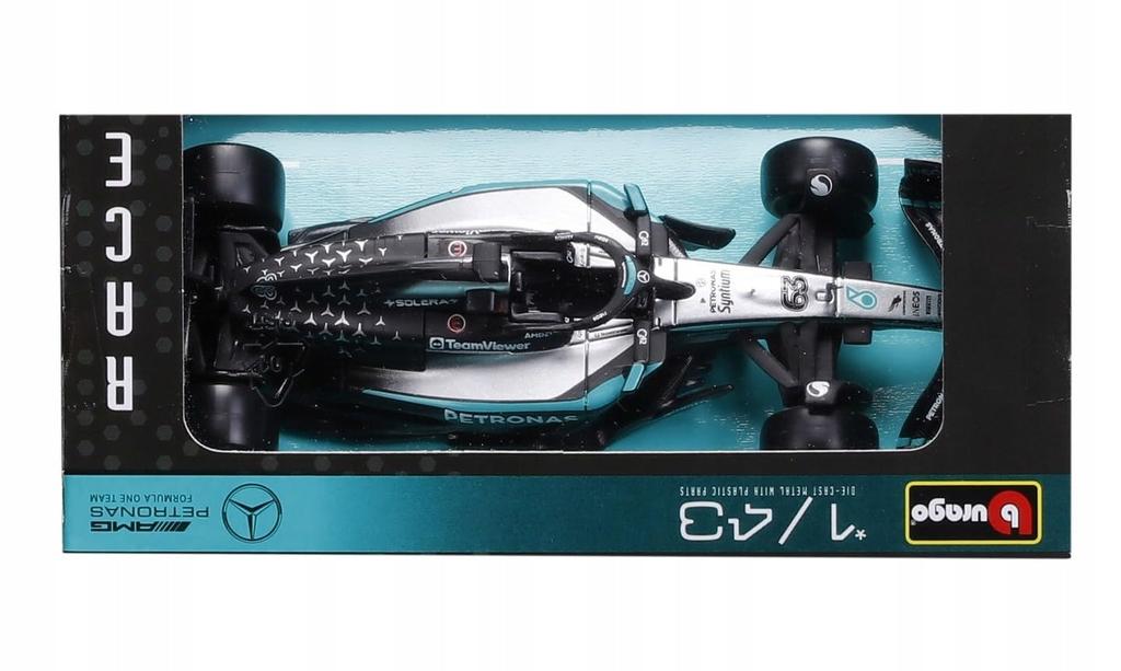 Bburago 2025 Model 1/43 Scale F1 Mercedes AMG Petronas F1 W16 Team #63 George Russell Australian Grand Prix 18-38237 (#63)