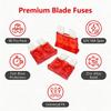 (80Pcs) 10 Amp Standard Fuse, 10A Car Blade Fuses for Car/RV/Truck/SUV/Motorcycle/Boat