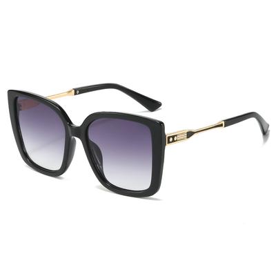 Luxury Fashion Leopard-Print Thin Frame Oversized Square Women Sunglasses Gradient Color Glasses Men Sun Glasses Uv400