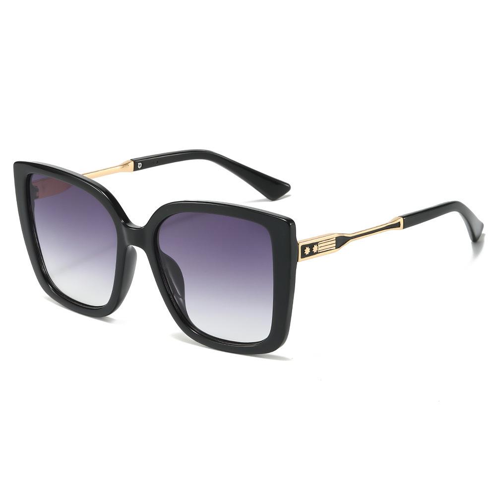 

Luxury Fashion Leopard-print thin frame Oversized Square Women Sunglasses Gradient Color Glasses Men Sun Glasses UV400 as picture
