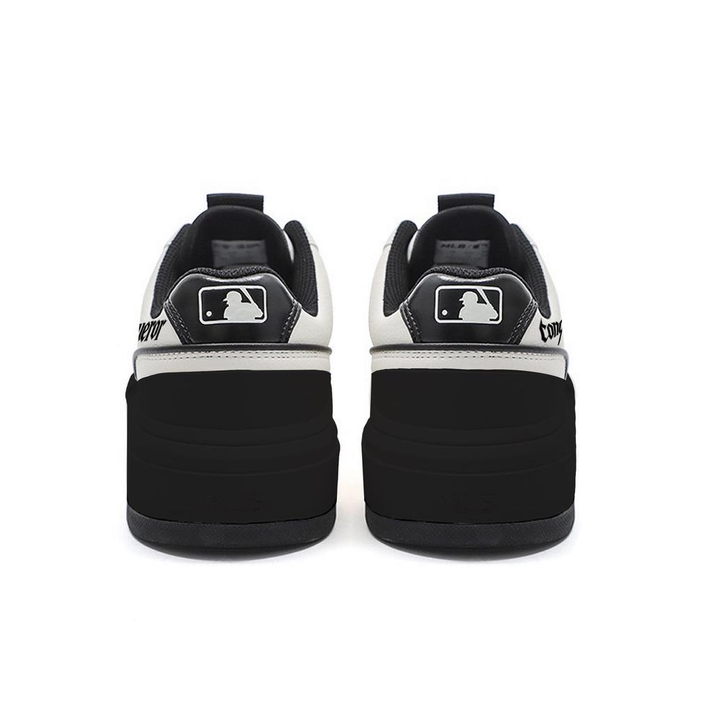 MLB Chunky Liner Skateboard Shoes Unisex Low Top Black, White 3ASXCA12N-50WHS(Team1763- )