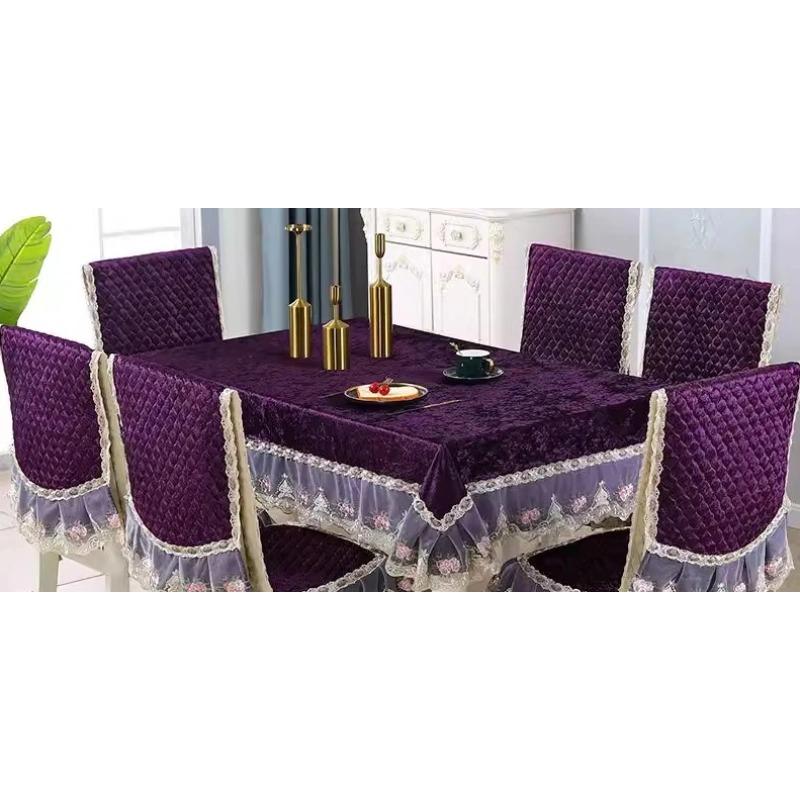 LaceTable cloth Dining Chair Cushion Set Cover European-Style Light Luxury Table Cover Home Spandex Chair Cover Wedding Decore