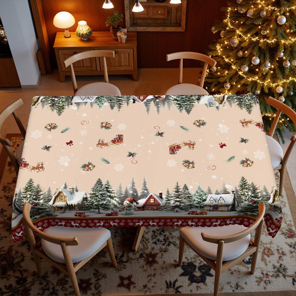 Christmas Tablecloth, Home Hotel Holiday Decoration Tablecloth, European Creative Table Cloth