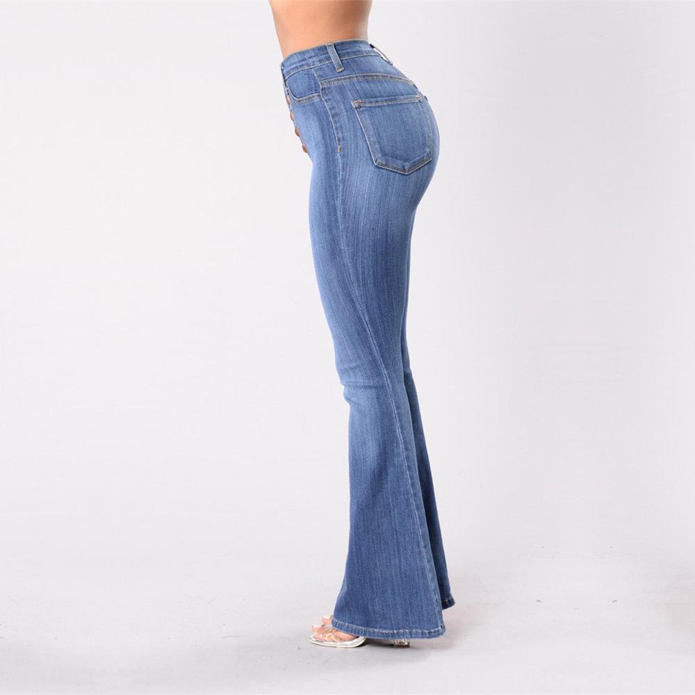 2021 European & American High-Stretch High-Waist Women's Micro Flare Jeans