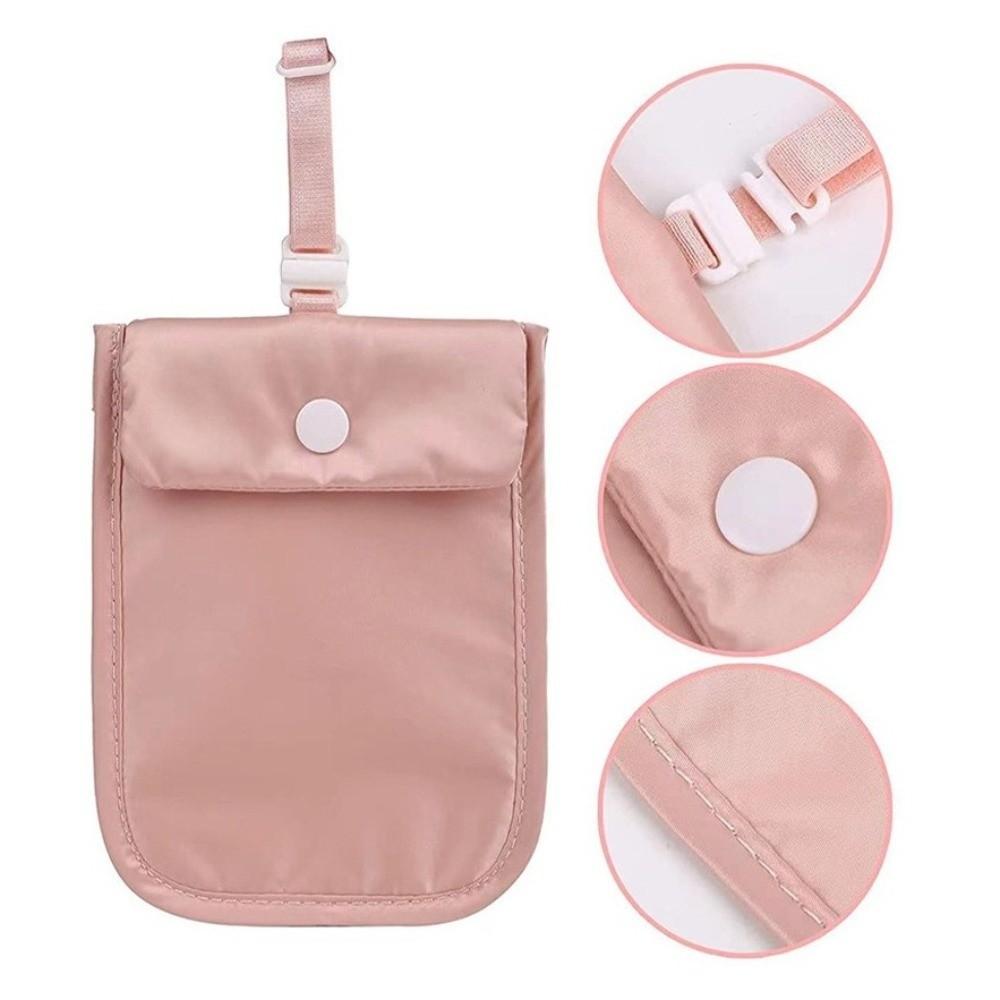 Solid Color Lingerie Coin Pouch Anti-theft Secret Travel Wallet Valuables Storage