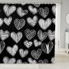 Cat Shower Curtain Japanese Style Bathroom Shower Curtain Sets for Kids Boys Girls Teens,Ocean Wave Fabric Shower Curtain