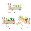 Wooden Rabbit And Carrot Play Set For Kids Encouraging Interactive Learning And Parent Child Bonding