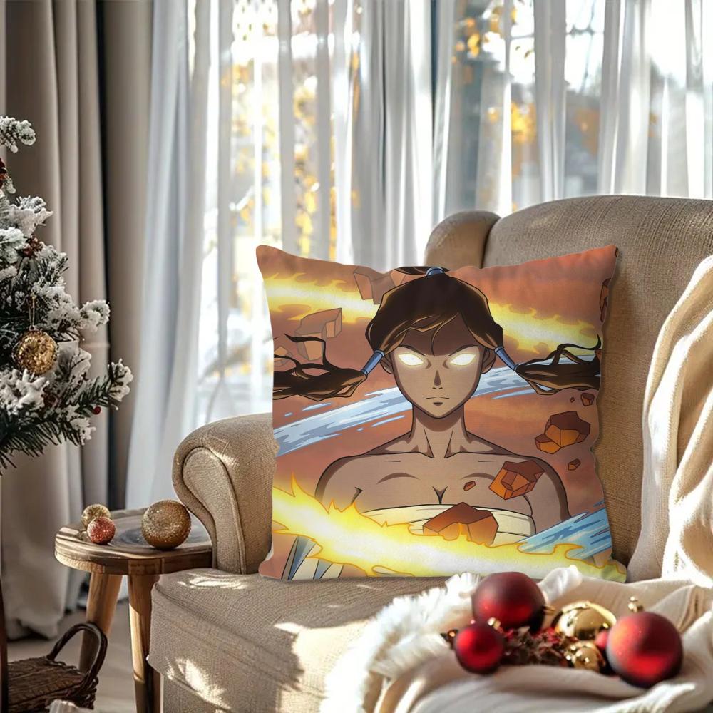 The L-Legend of K-Korra Animation Pillow Case Square Pillow Bedroom Sofa Leisure ComfortCushionLiving Room Home Decoration 40X40