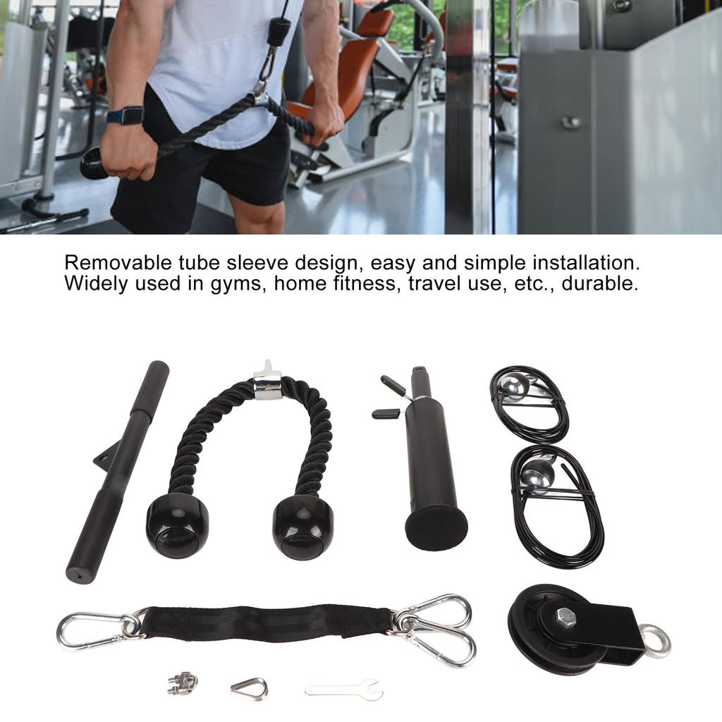Pull Down Pulley Fitness System Iron Plastic Multiple Part Workouts Tricep Workout Pulley System for Home Gym
