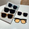 KAMMPT Vintage Square Sunglasses Oversized Korean Style Women Shades Trendy Fashion Luxury Eyewear
