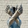 Etched Steel Nazgul Gauntlets Gothic Medieval Costume Gloves