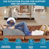 Adjustable PVC Inflatable Leg Pillow for Circulation and Elevation - Dual-Use for Home and Travel