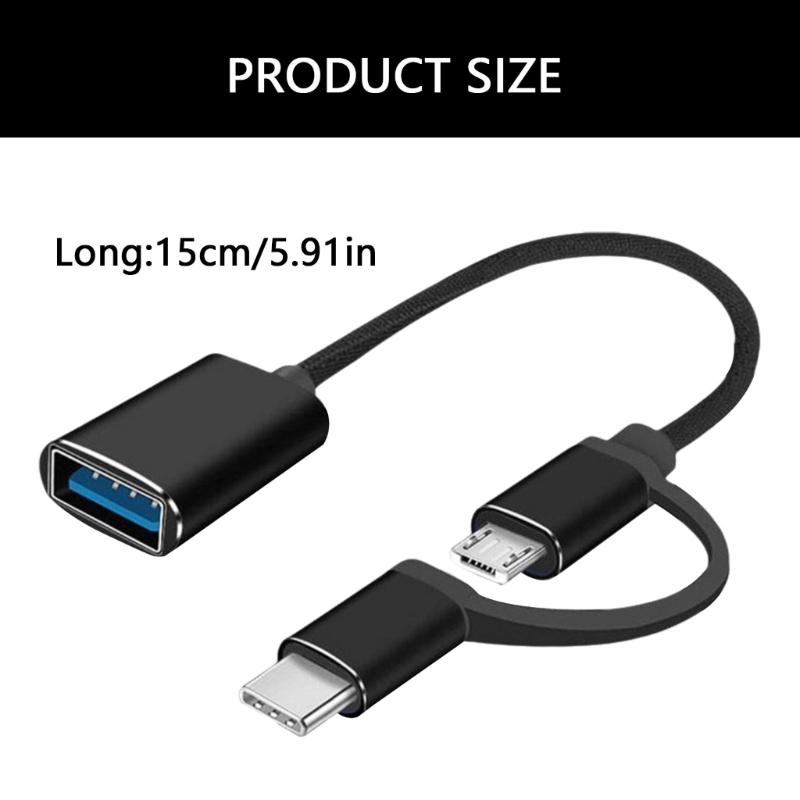 Fast Speed USB C To USB 3.0 Adapter Cable Data Transfer USB C Male To USB A Female OTG Converters for Laptops Tablets