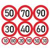 Znak Drogowy Ograniczenie Prędkości 10.20.30.40.50.60.70.90 Km/h, Vintage Metalowy Aluminiowy Znak Ograniczenie Ruchu Znak Wodoodporny Zewnętrzny